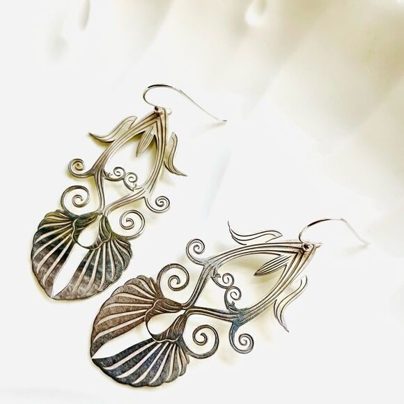 ♥️ Handmade sterling earrings. Greece. Inspiration Parthenon 447-432 BC GODDESS - Picture 4 of 10